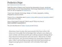 Tablet Screenshot of federicopepe.com